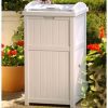 Suncast 33 Gallon Outdoor Trash Can for Patio - Resin Outdoor Trash Hideaway