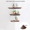 INMAN Wooden Corner Shelf, 1 Pcs Round End Hanging Wall