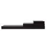 Coismo Set of 3 Multi length Floating Shelves, Coffee