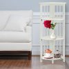 Casual Home 4-Shelf Corner Folding Bookcase, White