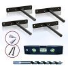 Floating Shelf Brackets - Drill Bit Included - (4pcs) - Firm Foundation