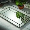 Mirrored Glass Tray Decorative Bathroom Vanity Cosmetic Makeup Organizer