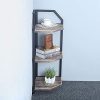 Industrial Metal Bookshelf Modern/Rustic Corner Book Shelves