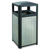 Safco Trash Can, 38 Gallon, Black
