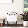 Trunk-style Accent Cabinet White