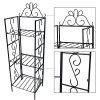 3-Tier Standing Wire Shelf: Stylish Corner Planter Stand and Rustproof Storage Solution