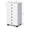 DEVAISE 7 Drawers Chest Storage Dresser Cabinet with Removable Wheels