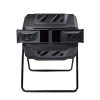 EJWOX Garden Compost Bin Tumbler, 43 Gallon Capacity with 2 Chambers