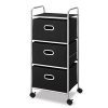 Whitmor 3 Drawer Rolling Cart - Home and Office Storage