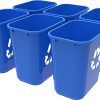 Storex Medium Recycling Basket, 15 x 10.5 x 15 Inches, Blue