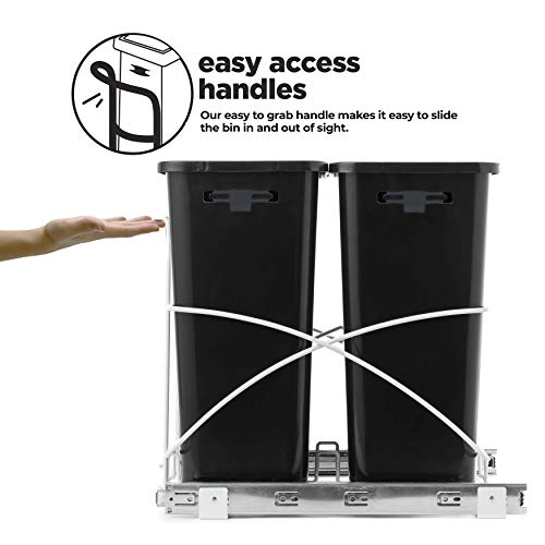 Home Zone Living 29 Liter / 7.6 Gallon Pull-Out Trash Can