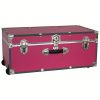 30" Footlocker Trunk with Wheels (Pink)
