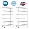 FDW 82 x48 x18 inch 6 Tier Layer Shelf Adjustable Wire Metal Shelving Rack