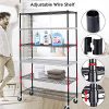 6 Tier Adjustable Wire Shelving Unit w/Casters