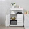 Space-Saving White Bathroom Cabinet with Adjustable Shelf – Stylish and Practical Storage Solution