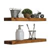 Del Hutson Designs-Rustic Pine Floating Shelves
