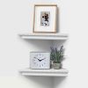 AHDECOR White Corner Wall Shelves, Wall Mounted Floating Corner