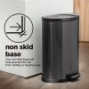 Home Zone Living 45 Liter / 12 Gallon Stainless Steel Trash Can