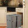 Rev-A-Shelf  - Double 35 Qt. Pull-Out Silver and Chrome Waste Container