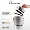 PriorityChef Compost Bin Stainless Steel with Soft Silicone Handle