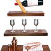Modern Cottage Floating Shelves Wood with Rustic Walnut Varnish