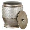 Dublin Bathroom Trash Can with Lid - Decorative Resin Small Garbage Can