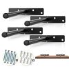 BATODA - Heavy Duty Floating Shelf Bracket (4 pcs) - Solid Steel