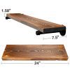Floating Wall Shelves with Industrial Pipe Brackets, Solid Wood