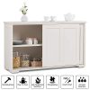 Costzon Kitchen Storage Sideboard, Antique Stackable Cabinet