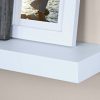 Ballucci Block Floating Wall Ledge, 12", 16", 24", Set of 3, White