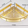StrongTools Bathroom Shower Shelf Golden Corner Wall Mounted