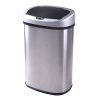 Trash Can, 13-Gallon Touch-Free Automatic Stainless-Steel Kitchen Trash