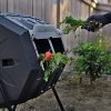 EJWOX Garden Compost Bin Tumbler, 43 Gallon Capacity with 2 Chambers