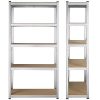 Yaheetech Sliver 3 Packs Heavy Duty 5-Shelf Garage Storage Shelves