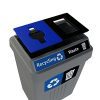 CleanRiver Flex E bin Indoor and Outdoor Sturdy 2-in-1 Waste and Recycling Bin