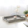 Distressed Torched Wood 20-Inch Serving Tray