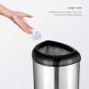 NINESTARS Open Top Office Bathroom Trash Can, 13 Gal 50L