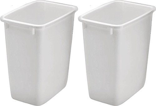 Rubbermaid 36QT Open Wastebasket, White