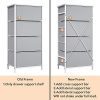 WeHome 4 Drawer Fabric Dresser Storage Tower, Organizer Unit for Bedroom