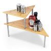 Maximize Space with the Cook N Home 2-Tier Bamboo Corner Storage Shelf Organizer