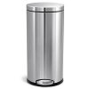 simplehuman 30 Liter / 8 Gallon Round Step Trash Can