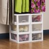 Sterilite Quart/5.7 Liter Stacking Drawer, White Frame with Clear Drawer