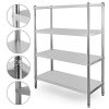 Happybuy Stainless Steel Shelving Units Heavy Duty 4 Tier Shelving Units