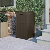 Suncast Gallon Outdoor Trash Can for Patio - Resin Outdoor Trash