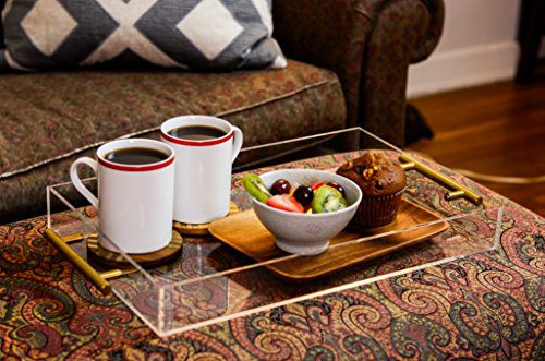 Isaac Jacobs Clear Acrylic Tray with Handle