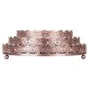 Sophia 3-Piece Rose Gold Decorative Tray Set, Round Metal Ornate