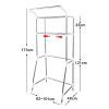 BAOYOUNI 2-Layer Over Washing Machine Storage Rack Utility Metal