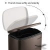 13.2 Gallon Kitchen Trash Can: Elegant Brown Design for Home or Office