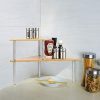 Maximize Space with the Cook N Home 2-Tier Bamboo Corner Storage Shelf Organizer