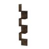 FURINNO 5 Tier Mount Floating Corner Square Wall Shelf